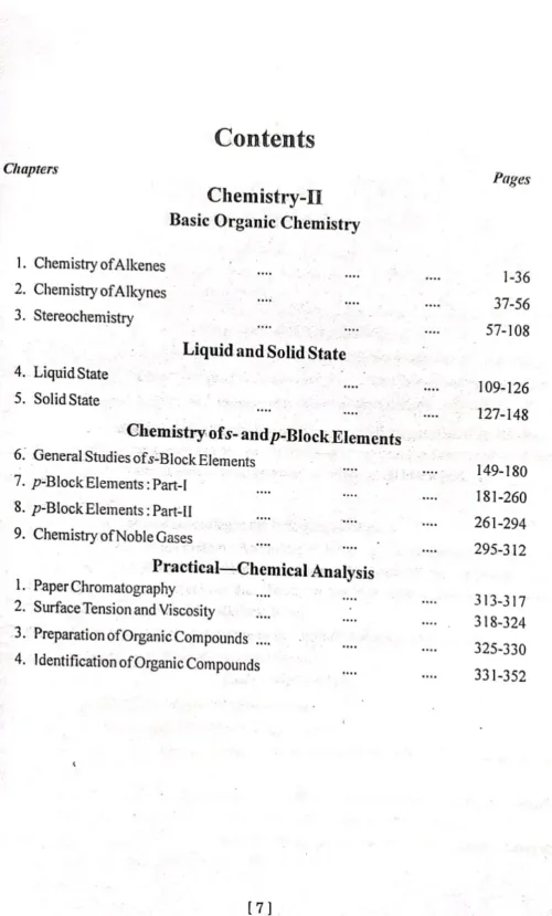 chemistry 2nd Semeter Testbook