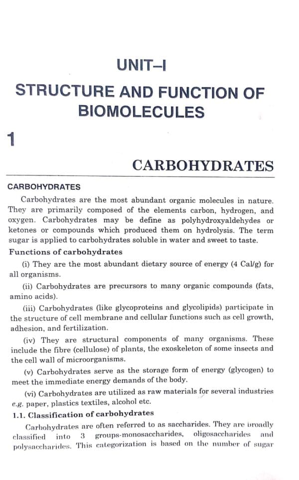 Biochemistry And Physiology B.Sc.2nd Sem.Zoology testbook 1st Chaptor Page.