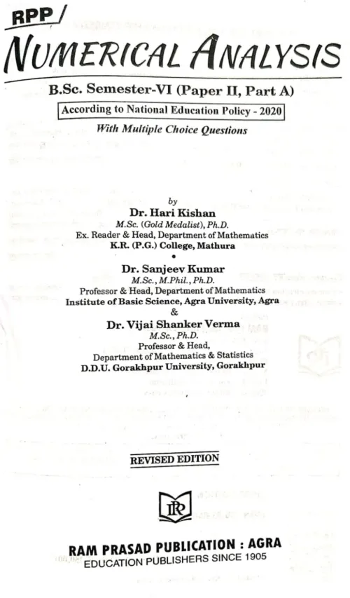 Numerical Analysis Rpp Writer Page.