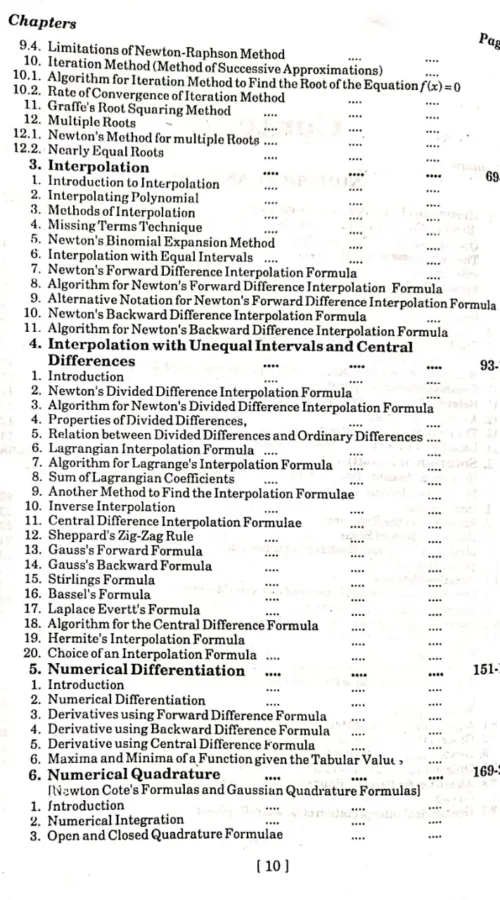 Numerical Analysis Rpp Contents Page No.2nd.